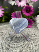 Load image into Gallery viewer, Soft Blue Lace Agate Crystal Love Heart Carving
