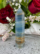 Load image into Gallery viewer, Beautiful High Quality Blue Onyx Crystal Tower Point
