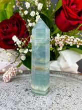 Load image into Gallery viewer, Gorgeous High Quality Blue Onyx Crystal Tower Point
