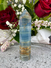Load image into Gallery viewer, Beautiful High Quality Blue Onyx Crystal Tower Point
