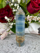 Load image into Gallery viewer, Beautiful High Quality Blue Onyx Crystal Tower Point

