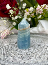 Load image into Gallery viewer, Small Pretty Blue Onyx Crystal Tower Point
