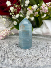 Load image into Gallery viewer, Small Cute Blue Onyx Crystal Tower Point
