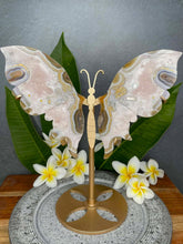 Load image into Gallery viewer, Stunning Pink Amethyst Agate Crystal Butterfly Wings
