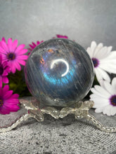 Load image into Gallery viewer, High-Quality Labradorite Crystal Sphere
