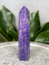 Load image into Gallery viewer, Incredible Rare High Quality Charoite Crystal Tower Point
