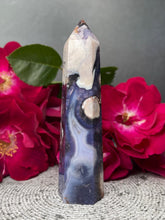 Load image into Gallery viewer, High Quality Blue Flower Agate Crystal Tower
