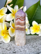 Load image into Gallery viewer, Mexican Crazy Lace Agate Amethyst Quartz Crystal Tower Point
