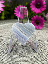 Load image into Gallery viewer, Cute Blue Lace Agate Crystal Love Heart Carving
