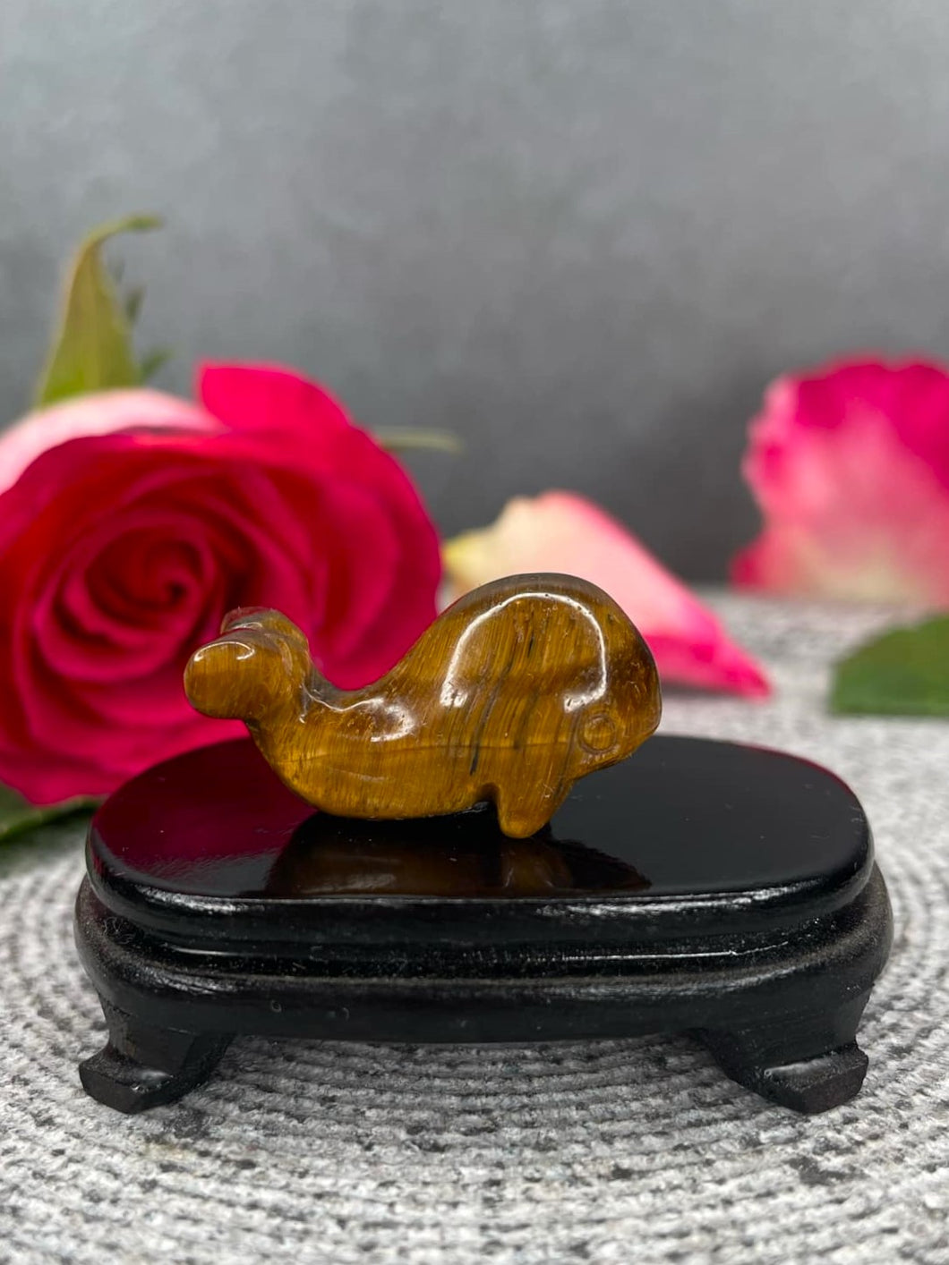 Tiger’s Eye Dolphin Crystal Carving