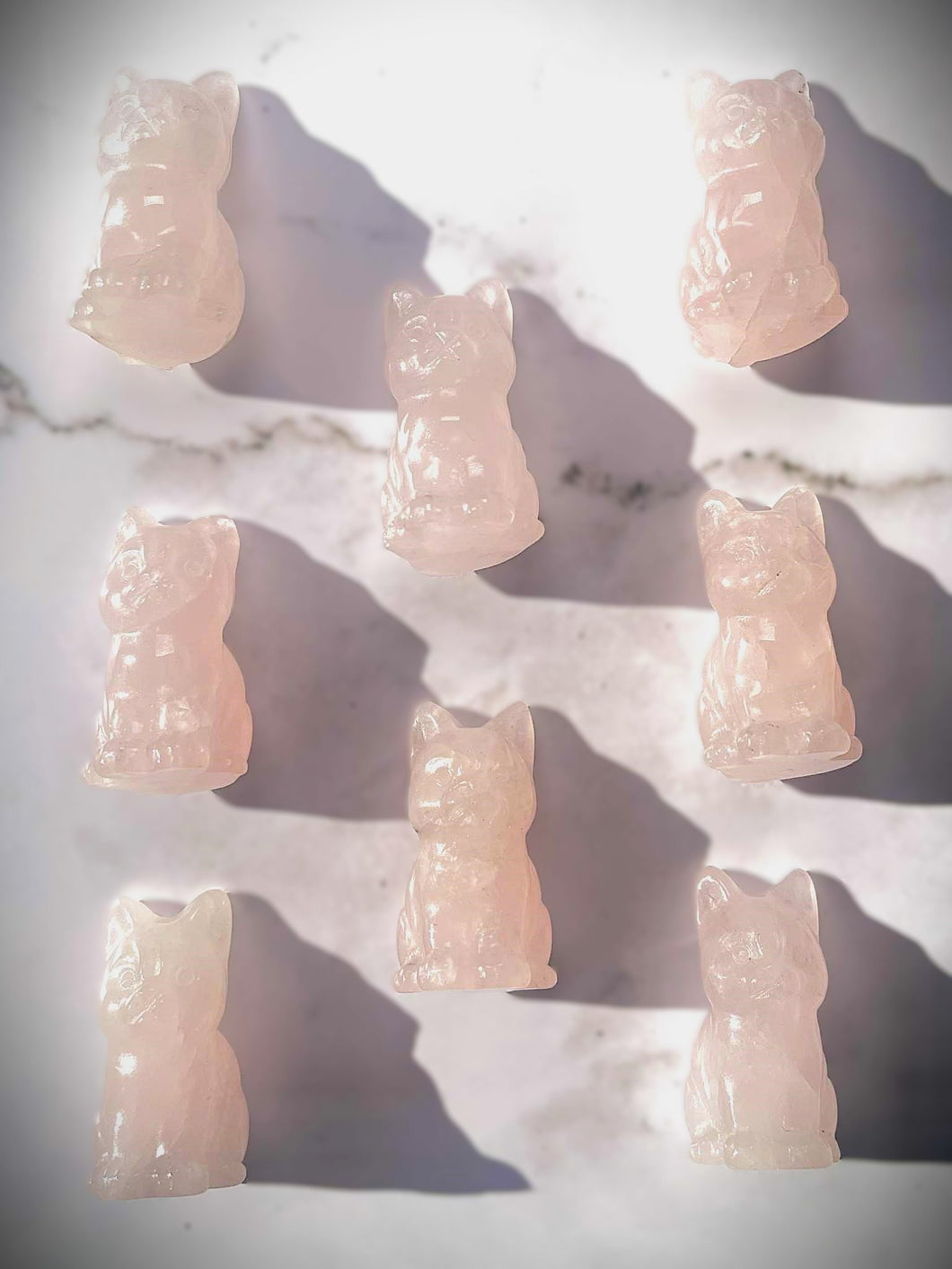 Rose Quartz Cat Kitten Crystal Carving 1pc Intuitively Chosen
