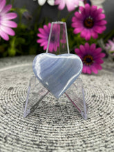 Load image into Gallery viewer, Pretty Blue Lace Agate Crystal Love Heart Carving
