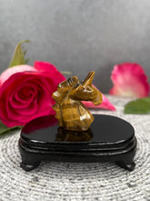 Load image into Gallery viewer, Tiger&#39;s Eye Unicorn Crystal Carving
