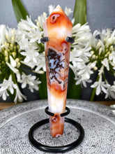 Load image into Gallery viewer, Confident Carnelian Crystal Wand With Black Stand
