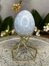 Load image into Gallery viewer, Balance Blue Celestite Crystal Egg Carving
