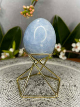 Load image into Gallery viewer, Balance Blue Celestite Crystal Egg Carving
