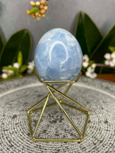 Load image into Gallery viewer, Natural Blue Celestite Crystal Egg Carving
