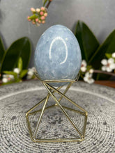 Load image into Gallery viewer, Stunning Blue Celestite Crystal Egg Carving
