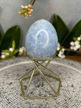 Load image into Gallery viewer, Pretty Blue Celestite Crystal Egg Carving
