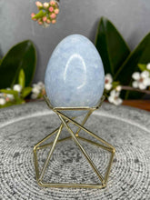 Load image into Gallery viewer, Calming Blue Celestite Crystal Egg Carving
