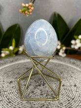 Load image into Gallery viewer, Serenity Blue Celestite Crystal Egg Carving
