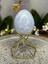 Load image into Gallery viewer, Balance Blue Celestite Crystal Egg Carving
