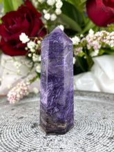Load image into Gallery viewer, Beautiful Charoite Crystal Tower Point
