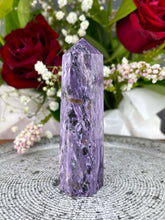 Load image into Gallery viewer, Captivating Charoite Crystal Tower Point
