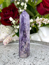 Load image into Gallery viewer, Stunning Charoite Crystal Tower Point
