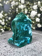 Load image into Gallery viewer, Stunning Chrysocolla Malachite Tower Point Raw/Polished Bubble Freeform
