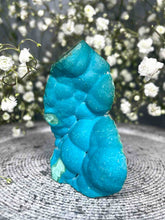 Load image into Gallery viewer, Incredible Chrysocolla Malachite Tower Point Raw/Polished Bubble Freeform

