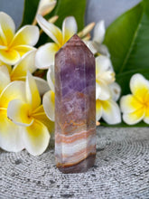 Load image into Gallery viewer, Beautiful Mexican Crazy Lace Agate Amethyst Crystal Tower Point
