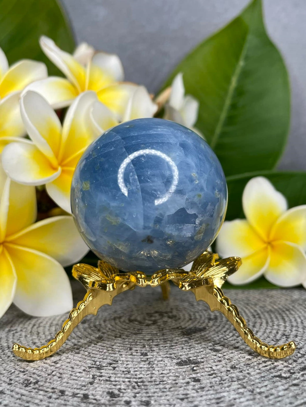 High Quality Blue Calcite Crystal Sphere