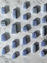 Load image into Gallery viewer, Serene Blue Lace Agate Crystal Tower Point 1pc
