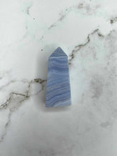 Load image into Gallery viewer, Serene Blue Lace Agate Crystal Tower Point 1pc

