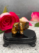 Load image into Gallery viewer, Tiger&#39;s Eye Crystal Elephant Carving
