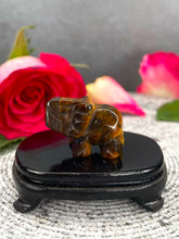 Load image into Gallery viewer, Tiger&#39;s Eye Crystal Elephant Carving
