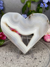 Load image into Gallery viewer, Harmony Large Druzy Translucent Dendritic Agate Crystal Love Heart Carving
