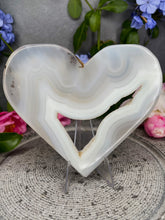 Load image into Gallery viewer, Harmony Large Druzy Translucent Dendritic Agate Crystal Love Heart Carving
