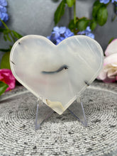 Load image into Gallery viewer, Stunning Translucent Dendritic Agate Crystal Love Heart Carving
