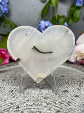 Load image into Gallery viewer, Stunning Translucent Dendritic Agate Crystal Love Heart Carving
