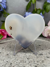 Load image into Gallery viewer, Incredible Translucent Dendritic Agate Crystal Love Heart Carving
