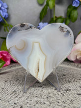Load image into Gallery viewer, Druzy Translucent Dendritic Agate Crystal Love Heart Carving
