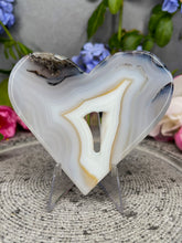 Load image into Gallery viewer, Gorgeous Druzy Translucent Dendritic Agate Crystal Love Heart Carving
