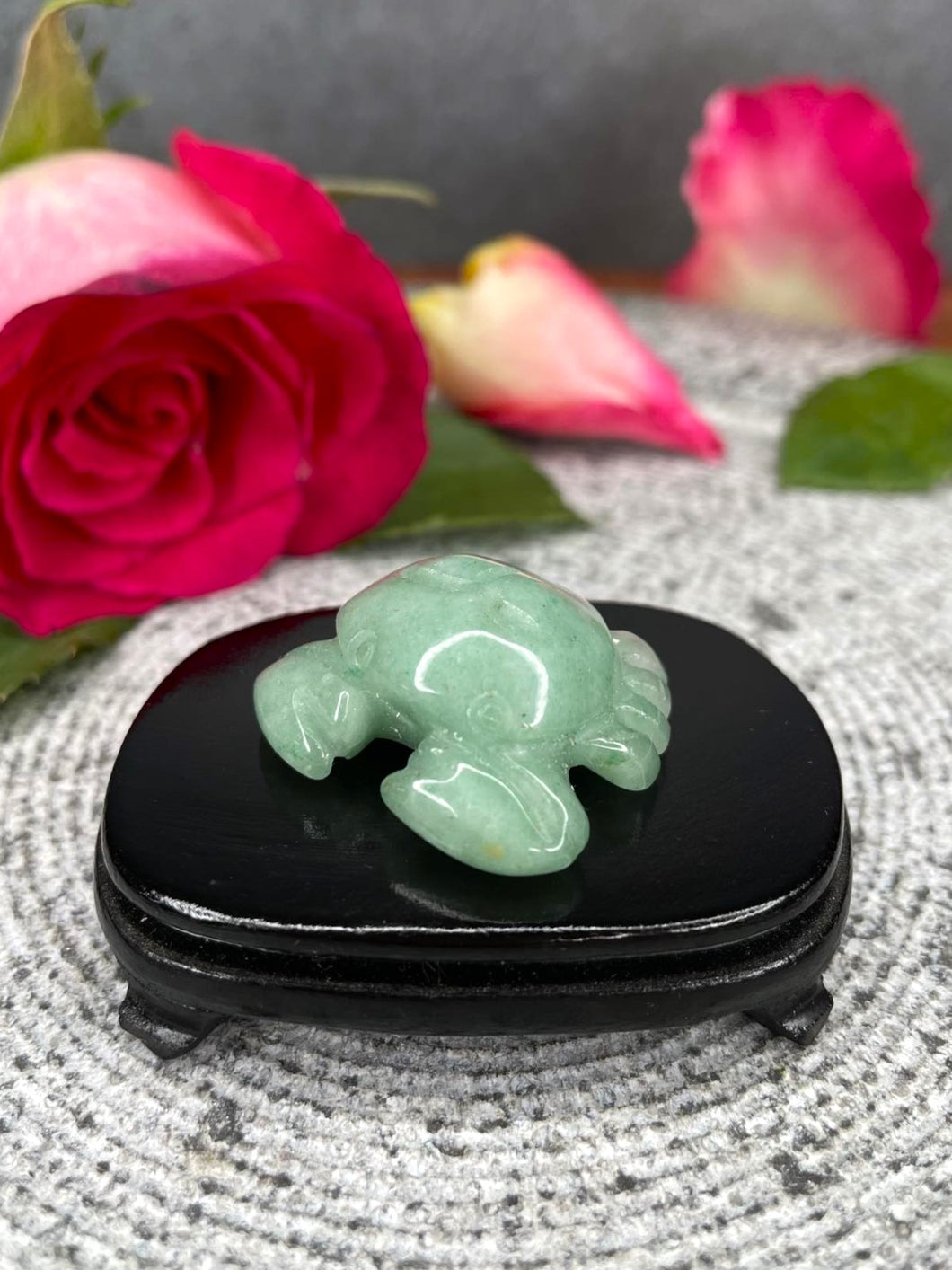 Green Aventurine Crystal Crab Carving