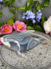 Load image into Gallery viewer, Stunning Banding Orca Agate Crystal Dolphin Carving
