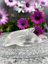 Load image into Gallery viewer, Beautiful Clear Quartz Dolphin Crystal Carving
