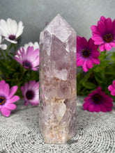 Load image into Gallery viewer, Pink Amethyst Quartz Flower Agate Crystal Tower Point
