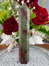 Load image into Gallery viewer, Vibrant Dragon Blood Jasper Tower Point
