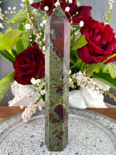 Load image into Gallery viewer, Strength Dragon Blood Jasper Tower Point
